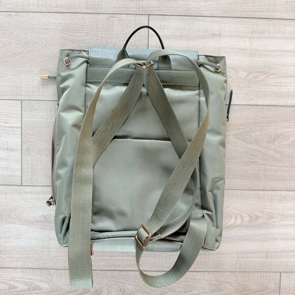 Lipault Paris Olive Green Nylon Flap Backpack main image 5